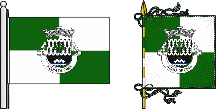 Bandeira e estandarte da antiga freguesia de Azoia de Cima - Azoia de Cima former civil parish, flag and banner Bandeira e estandarte da antiga freguesia de Azoia de Cima - Azoia de Cima former civil parish, flag and banner