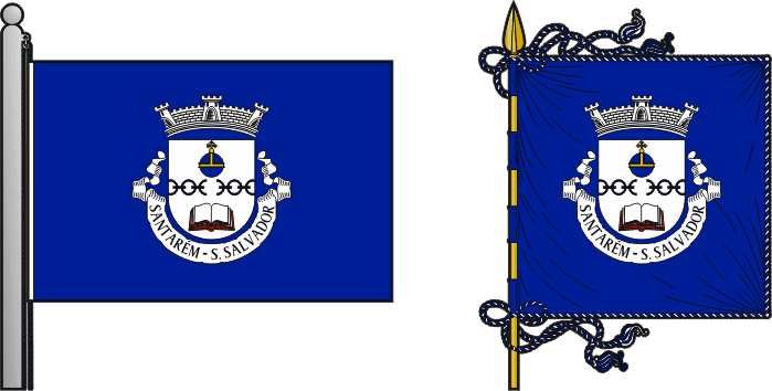 Bandeira e estandarte da antiga freguesia de Santarém (São Salvador) - Santarém (São Salvador) former civil parish, flag and banner
