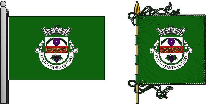 Bandeira e estandarte da antiga freguesia de Couto (Santa Cristina) - Couto (Santa Cristina) former civil parish, flag and banner Bandeira e estandarte da antiga freguesia de Couto (Santa Cristina) - Couto (Santa Cristina) former civil parish, flag and banner