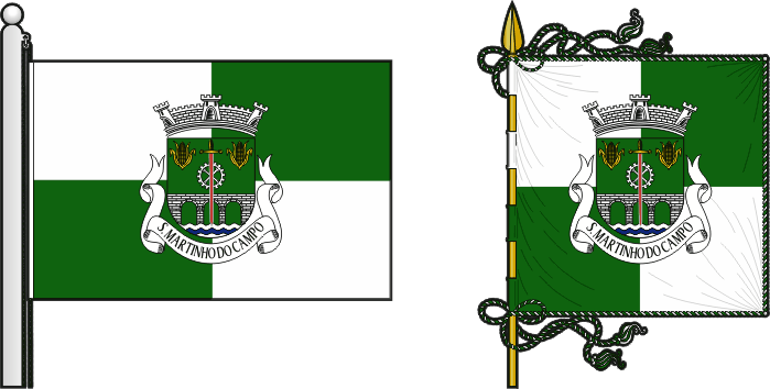 Bandeira e estandarte da antiga freguesia de Campo (São Martinho) - Campo (São Martinho) former civil parish, flag and banner