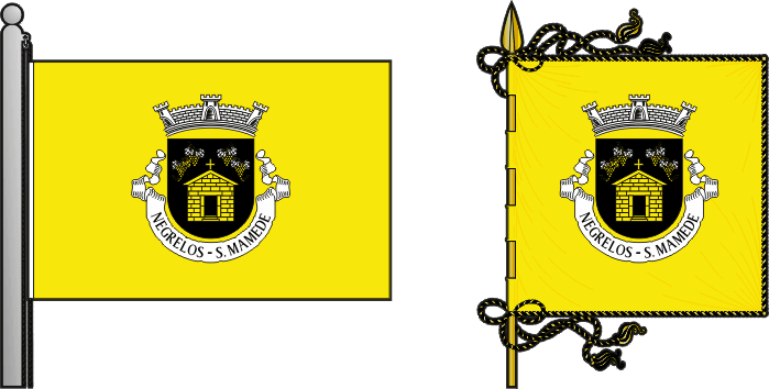 Bandeira e estandarte da antiga freguesia de Negrelos (São Mamede) - Negrelos (São Mamede) former civil parish, flag and banner