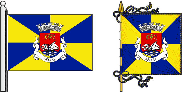 Bandeira e estandarte do Município do Seixal - Seixal municipal flag and banner