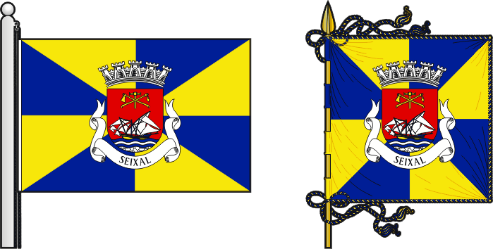 Bandeira e estandarte do Município do Seixal - Seixal municipal flag and banner