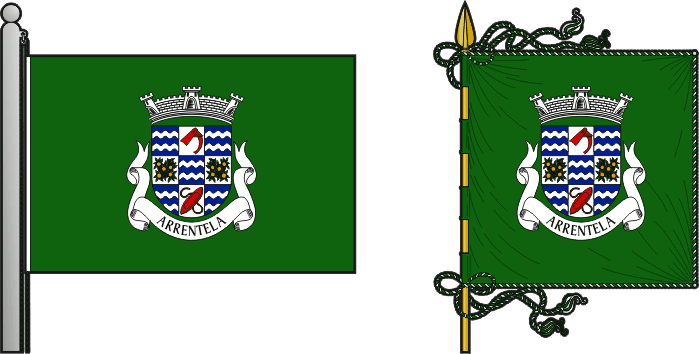 Bandeira e estandarte da antiga freguesia da Arrentela - Arrentela former civil parish, flag and banner