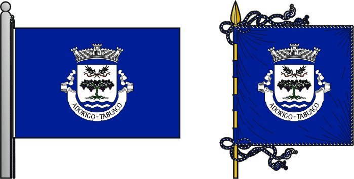 Bandeira e estandarte da freguesia de Adorigo - Adorigo civil parish, flag and banner Bandeira e estandarte da freguesia de Adorigo - Adorigo civil parish, flag and banner