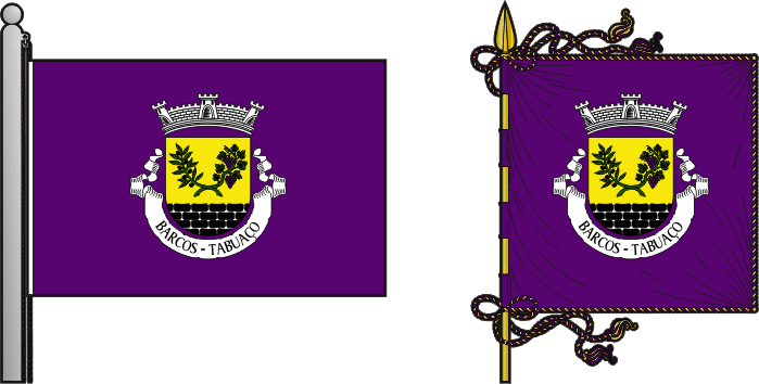 Bandeira e estandarte da antiga freguesia de Barcos - Barcos former civil parish, flag and banner Bandeira e estandarte da antiga freguesia de Barcos - Barcos former civil parish, flag and banner