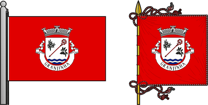 Bandeira e estandarte da antiga freguesia de Granjinha - Granjinha former civil parish, flag and banner Bandeira e estandarte da antiga freguesia de Granjinha - Granjinha former civil parish, flag and banner