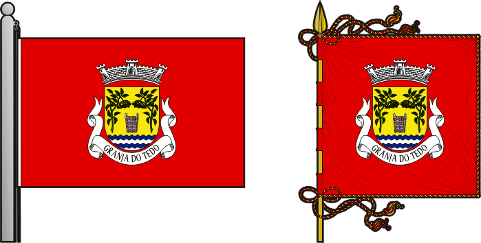 Bandeira e estandarte da freguesia de Granja do Tedo - Granja do Tedo civil parish, flag and banner Bandeira e estandarte da freguesia de Granja do Tedo - Granja do Tedo civil parish, flag and banner