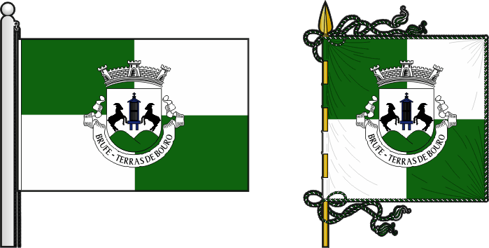Bandeira e estandarte da antiga freguesia de Brufe - Brufe former civil parish, flag and banner Bandeira e estandarte da antiga freguesia de Brufe - Brufe former civil parish, flag and banner