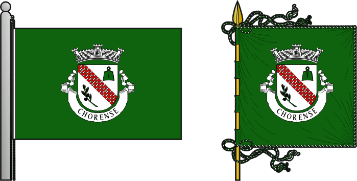 Bandeira e estandarte da antiga freguesia de Chorense - Chorense former civil parish, flag and banner Bandeira e estandarte da antiga freguesia de Chorense - Chorense former civil parish, flag and banner