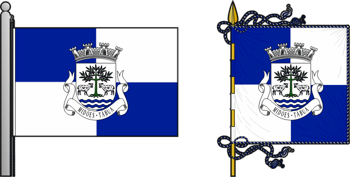 Bandeira e estandarte da freguesia de Midões - Midões civil parish, flag and banner Bandeira e estandarte da freguesia de Midões - Midões civil parish, flag and banner