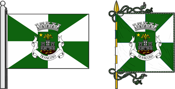 Bandeira e estandarte do Município de Trancoso - Trancoso municipal flag and banner Bandeira e estandarte do Município de Trancoso - Trancoso municipal flag and banner