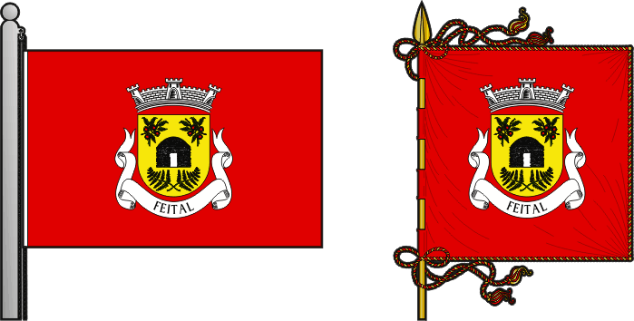 Bandeira e estandarte da antiga freguesia de Feital - Feital former civil parish, flag and banner Bandeira e estandarte da antiga freguesia de Feital - Feital former civil parish, flag and banner