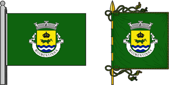 Bandeira e estandarte da freguesia de Moimentinha - Moimentinha civil parish, flag and banner Bandeira e estandarte da freguesia de Moimentinha - Moimentinha civil parish, flag and banner
