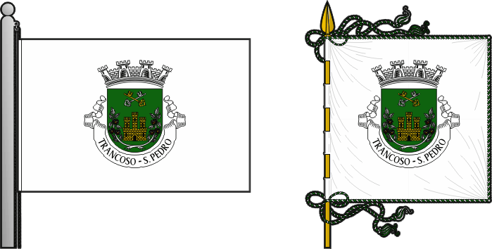 Bandeira e estandarte da antiga freguesia de Trancoso (São Pedro) - Trancoso (São Pedro) former civil parish, flag and banner