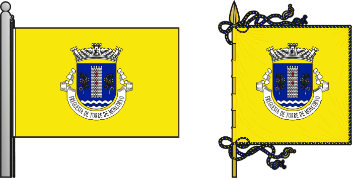 Bandeira e estandarte da freguesia de Moncorvo - Torre de Moncorvo civil parish, flag and banner Bandeira e estandarte da freguesia de Moncorvo - Torre de Moncorvos civil parish, flag and banner