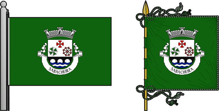 Bandeira e estandarte da freguesia de Sabacheira - Sabacheira civil parish, flag and banner Bandeira e estandarte da freguesia de Sabacheira - Sabacheira civil parish, flag and banner