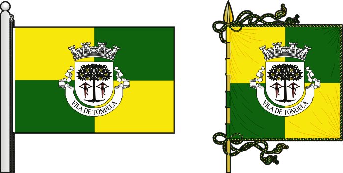 Bandeira e estandarte do Município de Tondela - Tondela municipal flag and banner Bandeira e estandarte do Município de Tondela - Tondela municipal flag and banner