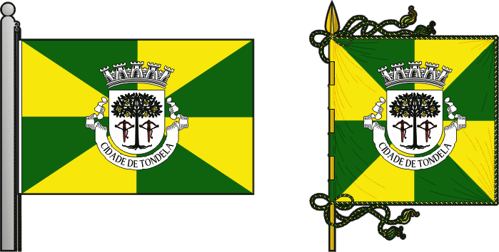 Bandeira e estandarte do Município de Tondela - Tondela municipal flag and banner Bandeira e estandarte do Município de Tondela - Tondela municipal flag and banner