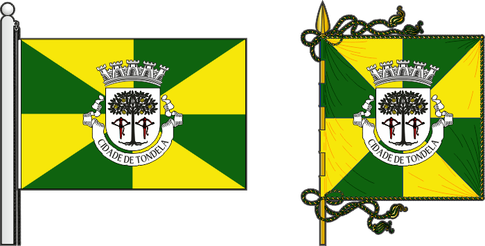 Bandeira e estandarte do Município de Tondela - Tondela municipal flag and banner Bandeira e estandarte do Município de Tondela - Tondela municipal flag and banner