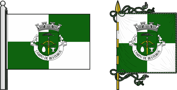 Bandeira e estandarte da freguesia de Campo de Besteiros - Campo de Besteiros civil parish, flag and banner Bandeira e estandarte da freguesia de Campo de Besteiros - Campo de Besteiros civil parish, flag and banner