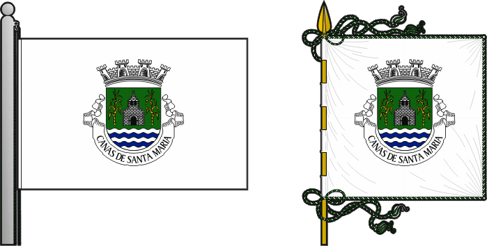 Bandeira e estandarte da freguesia de Canas de Santa Maria - Canas de Santa Maria civil parish, flag and banner Bandeira e estandarte da freguesia de Canas de Santa Maria - Canas de Santa Maria civil parish, flag and banner