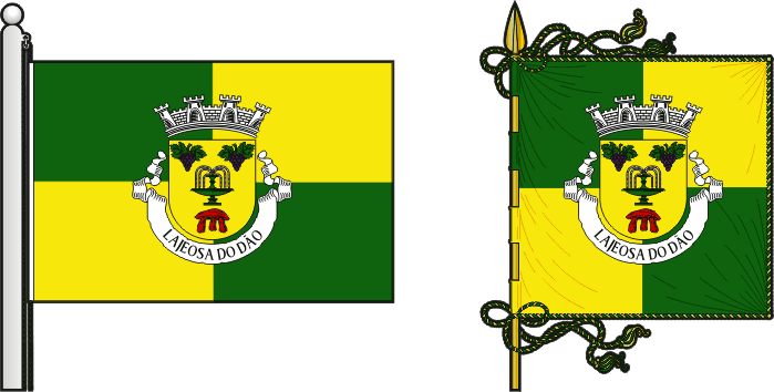 Bandeira e estandarte da freguesia de Lajeosa do Dão - Lajeosa do Dão civil parish, flag and banner Bandeira e estandarte da freguesia de Lajeosa do Dão - Lajeosa do Dão civil parish, flag and banner
