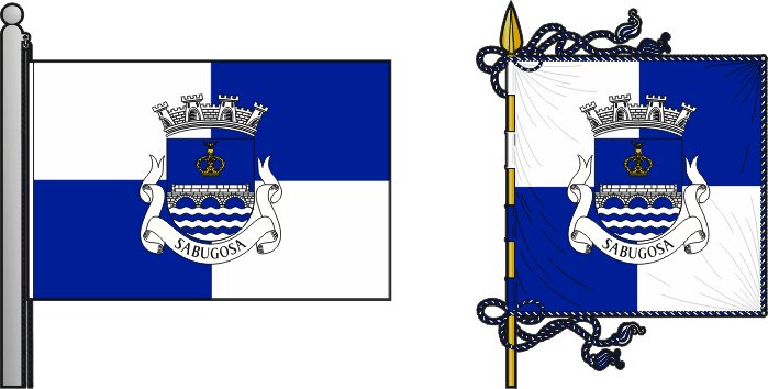 Bandeira e estandarte da antiga freguesia de Sabugosa - Sabugosa former civil parish, flag and banner Bandeira e estandarte da antiga freguesia de Sabugosa - Sabugosa former civil parish, flag and banner
