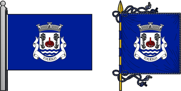 Bandeira e estandarte da antiga freguesia de Tourigo - Tourigo former civil parish, flag and banner