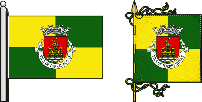Bandeira e estandarte do Município de Torres Novas - Torres Novas municipal flag and banner Bandeira e estandarte do Município de Torres Novas - Torres Novas municipal flag and banner