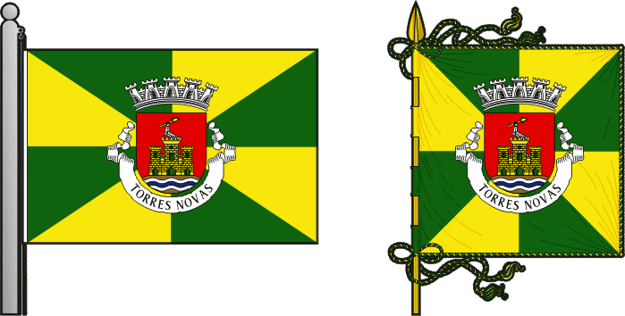 Bandeira e estandarte do Município de Torres Novas - Torres Novas municipal flag and banner Bandeira e estandarte do Município de Torres Novas - Torres Novas municipal flag and banner