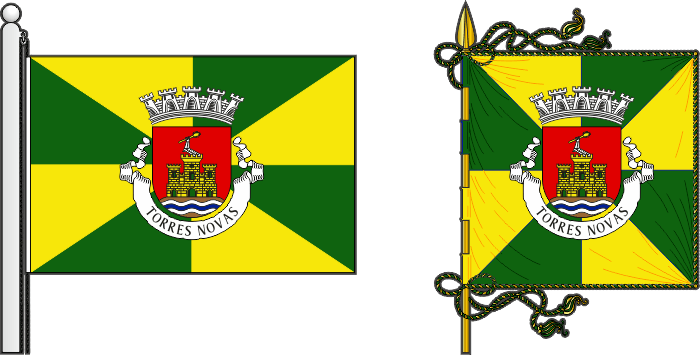 Bandeira e estandarte do Município de Torres Novas - Torres Novas municipal flag and banner Bandeira e estandarte do Município de Torres Novas - Torres Novas municipal flag and banner