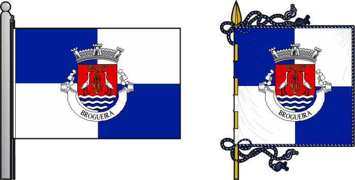 Bandeira e estandarte da antiga freguesia de Brogueira - Brogueira former civil parish, flag and banner Bandeira e estandarte da antiga freguesia de Brogueira - Brogueira former civil parish, flag and banner