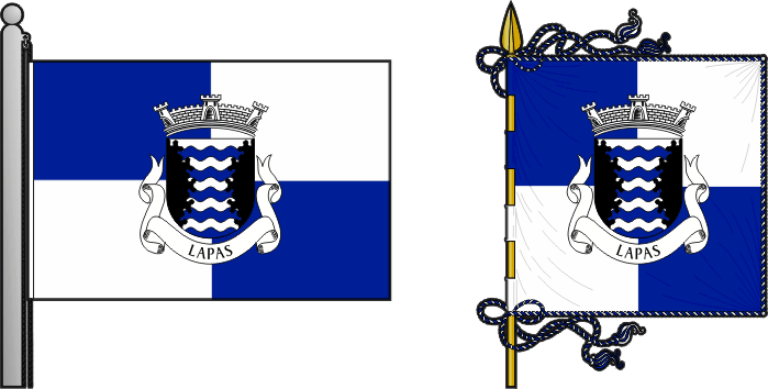 Bandeira e estandarte da antiga freguesia de Lapas - Lapas former civil parish, flag and banner Bandeira e estandarte da antiga freguesia de Lapas - Lapas former civil parish, flag and banner
