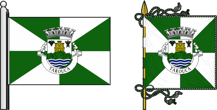 Bandeira e estandarte do Município de Tarouca - Tarouca municipal flag and banner Bandeira e estandarte do Tarouca - Tarouca municipal flag and banner