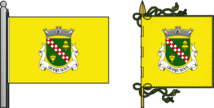 Bandeira e estandarte da antiga freguesia de Granja Nova - Granja Nova former civil parish, flag and banner