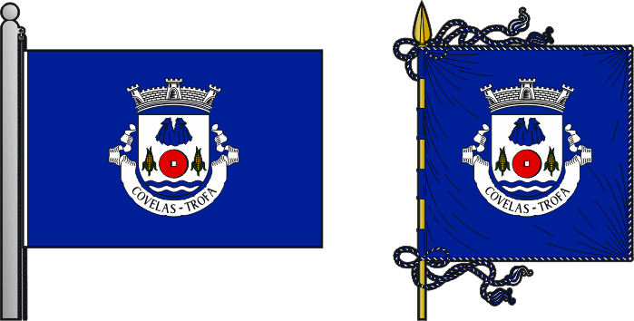 Bandeira e estandarte da freguesia de Covelas - Covelas civil parish, flag and banner
