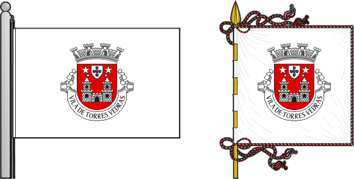 Bandeira e estandarte do Município de Torres Vedras - Torres Vedras municipal flag and banner