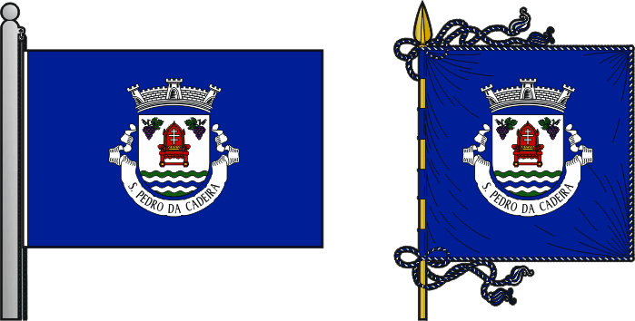 Bandeira e estandarte da freguesia de São Pedro da Cadeira - São Pedro da Cadeira civil parish, flag and banner Bandeira e estandarte da freguesia de São Pedro da Cadeira - São Pedro da Cadeira civil parish, flag and banner