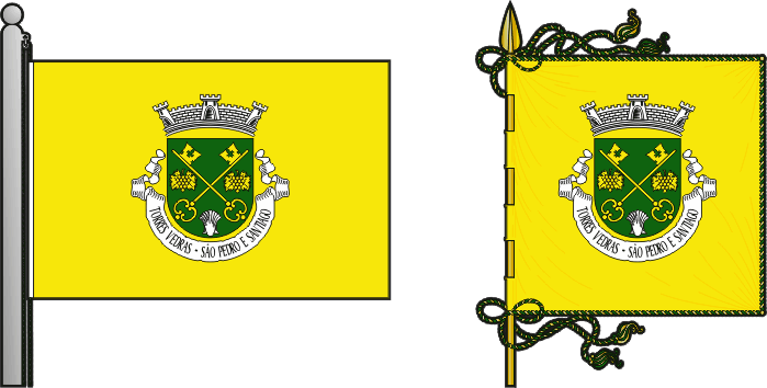 Bandeira e estandarte da antiga freguesia de Torres Vedras (São Pedro e Santiago) - Torres Vedras (São Pedro and Santiago) former civil parish, flag and banner Bandeira e estandarte da antiga freguesia de Torres Vedras (São Pedro e Santiago) - Torres Vedras (São Pedro and Santiago) former civil parish, flag and banner
