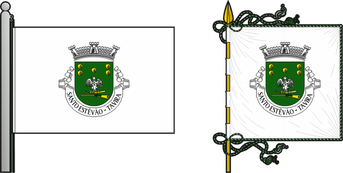 Bandeira e estandarte da antiga freguesia de Santo Estêvão - Santo Estêvão former civil parish, flag and banner