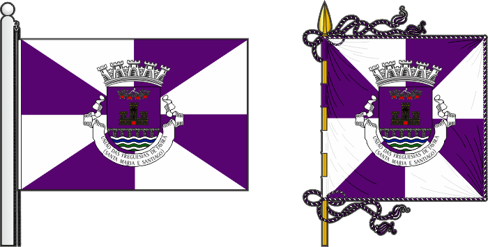Bandeira e estandarte da União das freguesias de Tavira (Santa Maria e Santiago) - Tavira (Santa Maria and Santiago) civil parish union, flag and banner Bandeira e estandarte da União das freguesias de Tavira (Santa Maria e Santiago) - Tavira (Santa Maria and Santiago) civil parish union, flag and banner