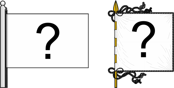 Bandeira e estandarte desconhecidos - Unknown flag and banner