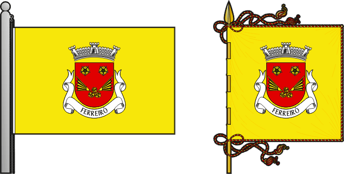 Bandeira e estandarte da antiga freguesia de Ferreiró - Ferreiró former civil parish, flag and banner Bandeira e estandarte da antiga freguesia de Ferreiró - Ferreiró former civil parish, flag and banner
