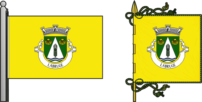 Bandeira e estandarte da freguesia de Labruge - Labruge civil parish, flag and banner Bandeira e estandarte da freguesia de Labruge - Labruge civil parish, flag and banner