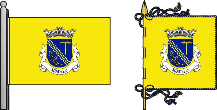Bandeira e estandarte da freguesia de Mindelo - Mindelo civil parish, flag and banner Bandeira e estandarte da freguesia de Mindelo - Mindelo civil parish, flag and banner