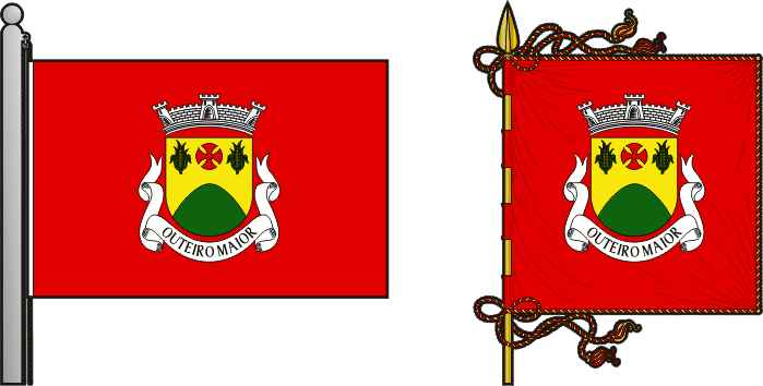 Bandeira e estandarte da antiga freguesia de Outeiro Maior - Outeiro Maior former civil parish, flag and banner Bandeira e estandarte da antiga freguesia de Outeiro Maior - Outeiro Maior former civil parish, flag and banner
