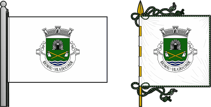Bandeira e estandarte da antiga freguesia de Rio Mau - Rio Mau former civil parish, flag and banner Bandeira e estandarte da antiga freguesia de Rio Mau - Rio Mau former civil parish, flag and banner
