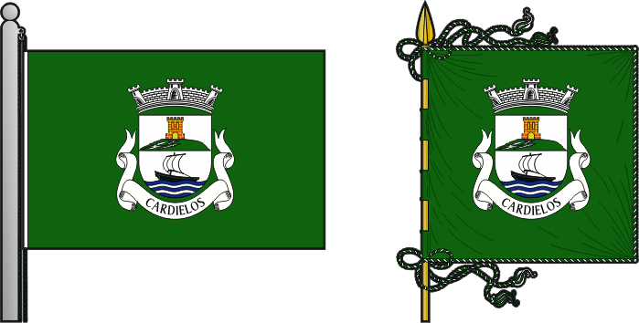 Bandeira e estandarte da antiga freguesia de Cardielos - Cardielos former civil parish, flag and banner Bandeira e estandarte da antiga freguesia de Cardielos - Cardielos Fria former civil parish, flag and banner