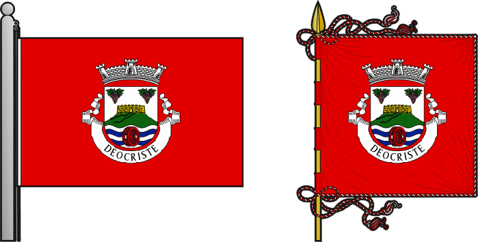 Bandeira e estandarte da antiga freguesia de Deocriste - Deocriste former civil parish, flag and banner Bandeira e estandarte da antiga freguesia de Deocriste - Deocriste former civil parish, flag and banner
